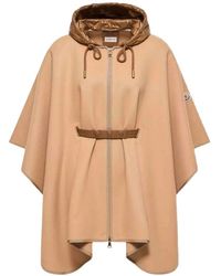 Moncler - Belted Hooded Cape - Lyst