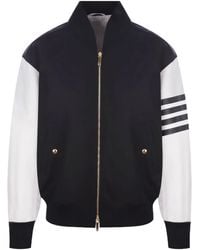 Thom Browne - 4-Bar Stripe Bomber Jacket - Lyst