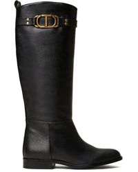 Twinset - Oval T Leather Boots - Lyst