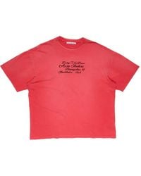 Acne Studios - Lettering-Detail Cotton T-Shirt - Lyst