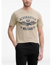 Aeronautica Militare - Logo-Print Short-Sleeve T-Shirt - Lyst