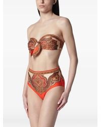 Zimmermann - Mahon Paisley-Print High-Waisted Bikini Bottoms - Lyst
