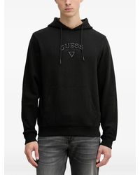 Guess - Logo-Embroidered Hoodie - Lyst