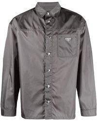 Prada - Re-nylon Triangle-logo Shirt Jacket - Lyst