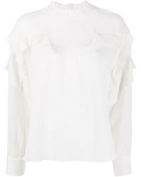 Isabel Marant Blusa Moyra con ruches - Bianco