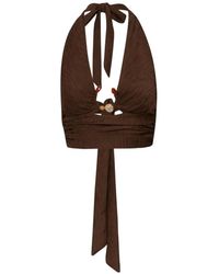 Baobab - Louise Stone-Embellished Halterneck Top - Lyst