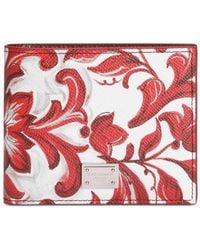 Dolce & Gabbana - Portefeuille En Cuir De Veau Imprimé Majolica - Lyst