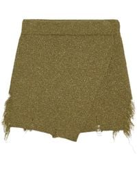 A PAPER KID - Ripped Mini Skirt - Lyst