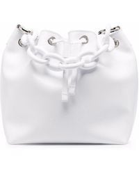 MSGM - Chain-link Leather Bucket Bag - Lyst