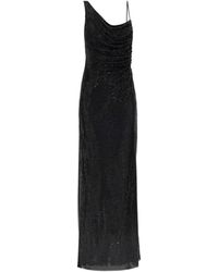 Self-Portrait - Dress With Shimmering Sequins - Lyst