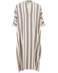 Marrakshi Life - Striped Cotton Kaftan Dress - Lyst