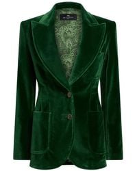 Etro - Chaqueta De Terciopelo - Lyst