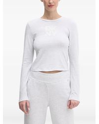 DKNY - Logo-Print Long-Sleeve T-Shirt - Lyst