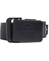Stone Island - Cintura 9300001 Con Fibbia E Logo Compass - Lyst