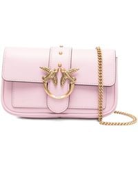 Pinko - Small Love Bag One Stud Embellished Clutch Bag - Lyst