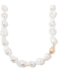 Mateo - 14kt Yellow Gold Pearl Necklace - Lyst