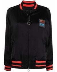 Rabanne - Logo Patch Bomber Jacket - Lyst