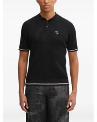 Filling Pieces - Embroidered-Logo Polo Shirt - Lyst