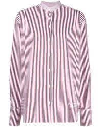 Maison Kitsuné - Logo-embroidered Striped Cotton Shirt - Lyst