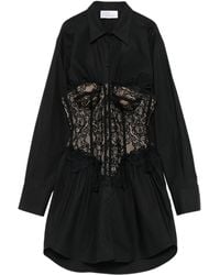 GIUSEPPE DI MORABITO - Mini-Blousejurk Met Korset Van Kant - Lyst