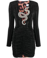 Philipp Plein - Crystal-Embellished Ruched Minidress - Lyst