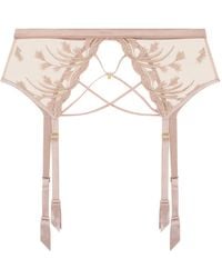 Aubade - Cosmic Romance Embroidered Suspender Belt - Lyst