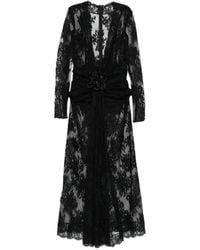 Dolce & Gabbana - Floral-Lace Floral-Appliqué Dress - Lyst