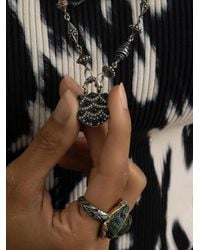 Sevan Bıçakçı - Embellishment Sapphire And Diamod Padlock Pendant - Lyst