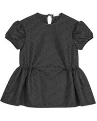Cecilie Bahnsen - Chiara Jacquard Gathered Blouse - Lyst