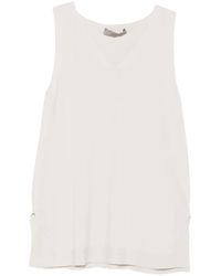 D.exterior - Top Con Cuello En V Y Abertura Lateral - Lyst