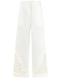 Scarlett Poppies - Vemoza Embroidered-Hem Trousers - Lyst