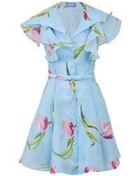 LEO LIN - Isla Floral-Print Mini Dress - Lyst