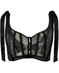 Twinset - Bustier Aus Satin Mit Spitze - Lyst