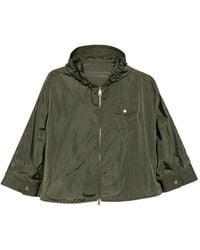Moncler - Hooded Zip-Up Cape - Lyst