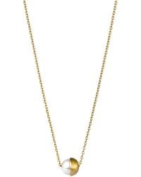 Shihara - Half Pearl Necklace 90° - Lyst