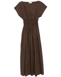 Matteau - Shirred-Waist Midi Dress - Lyst
