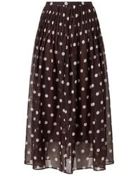 Nicholas - Marit Skirt Espresso Ivory Polka-Dot - Lyst