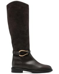Roberto Festa - Nia Suede-Panelled Buckle-Strap Boots - Lyst