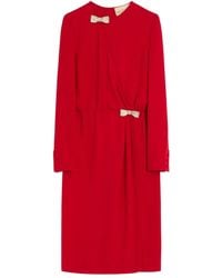 Valentino Garavani - Embroidered Cady Couture Midi Dress - Lyst