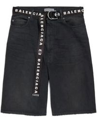 Balenciaga - Pantalones Cortos Con Cinturón - Lyst