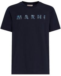 Marni - T-shirt en coton à logo imprimé - Lyst