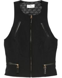 Elisabetta Franchi - Zip-Front Tank Top - Lyst