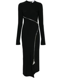 The Attico - Abito Midi Con Zip Twisted - Lyst