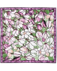Elizabetta - Clara Floral-Print Silk Scarf - Lyst
