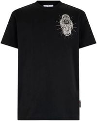 Philipp Plein - Round Neck T-Shirt Chest Embroidery Skull - Lyst