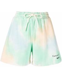 MSGM - Tie Dye-Print Track Shorts - Lyst