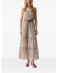ViCOLO - Animal-Print Midi Dress - Lyst