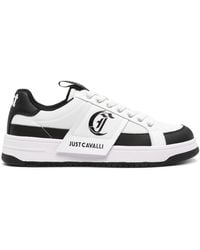 Just Cavalli - Logo-print Leather Sneakers - Lyst