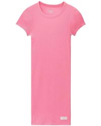 Alexander Wang - Ribbed-Knit Crew-Neck Dress - Lyst