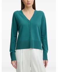 Sisley - Button V-Neck Cardigan - Lyst